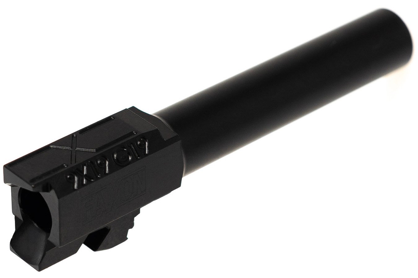 FAXON FIREARMS Duty Series Barrel for G19, Compact, Gen 2-5, 9mm, 4150, QPQ Nitride, Non- Threaded